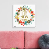 Neujahrskranz Leinwanddruck (Insitu (Wohnzimmer))