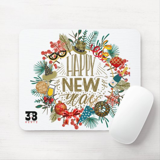 Neujahrskranz Mousepad (Mit Mouse)