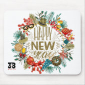 Neujahrskranz Mousepad (Vorne)