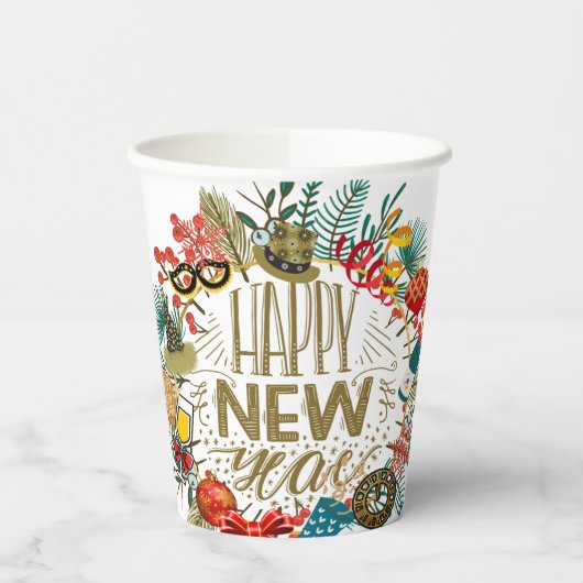 Neujahrskranz Pappbecher (Links)