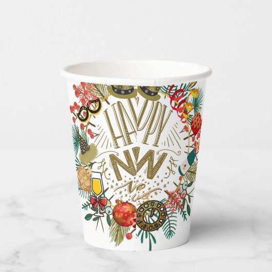 Neujahrskranz Pappbecher (Rechts)