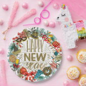 Neujahrskranz Pappteller (Party)