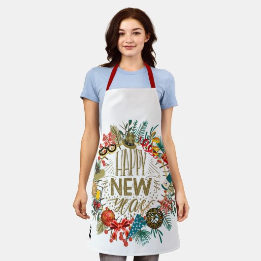 Neujahrskranz Schürze (Getragen)