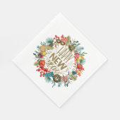 Neujahrskranz Serviette (Ecke)