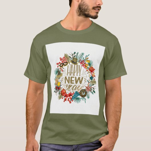 Neujahrskranz T-Shirt (Vorderseite)