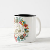 Neujahrskranz Zweifarbige Tasse (VorderseiteRechts)