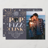 Neujahrskündigung der Schwangerschaft Neujahr 2019 Feiertagskarte (Vorne/Hinten)