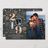 Neujahrskündigung der Schwangerschaft Neujahr 2019 Feiertagskarte (Vorne/Hinten)