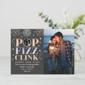 Neujahrskündigung der Schwangerschaft Neujahr 2019 Feiertagskarte (Stehend Vorderseite)