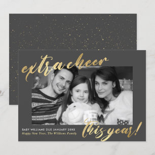 Neujahrskündigung des Fotos Schwangerschaft Ankündigung
