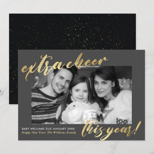 Neujahrskündigung des Fotos Schwangerschaft Ankündigung