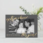 Neujahrskündigung des Fotos Schwangerschaft im Neu Ankündigung (Stehend Vorderseite)