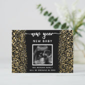 Neujahrskünstliche Ankündigung von Fotokarten (Stehend Vorderseite)