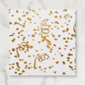 Neujahrsmagie der Schwarzweißrinder Geschenkanhänger (Rückseite)