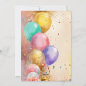 Neujahrsmagie mit Balloons & Crackers-Karte Feiertagskarte (Rückseite)