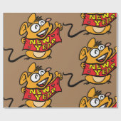 Neujahrsmaus Geschenkpapier (Flach)