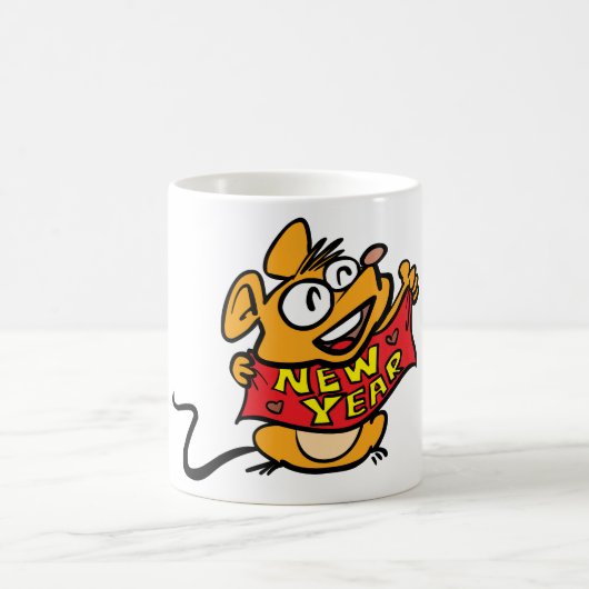 Neujahrsmaus Kaffeetasse (Mittel)