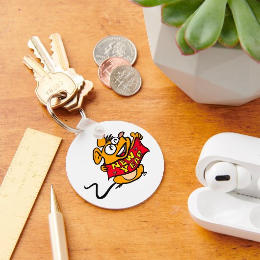 Neujahrsmaus Schlüsselanhänger