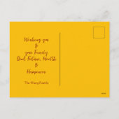 Neujahrsnake 2025 HPostC1 Feiertagspostkarte (Rückseite)