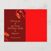 Neujahrsnake 2025 HPostC Feiertagspostkarte (Rückseite)