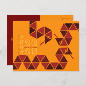 Neujahrsnake 2025 HPostCb Feiertagspostkarte (Vorne/Hinten)