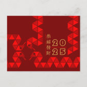 Neujahrsnake 2025 HPostCc Feiertagspostkarte (Vorderseite)