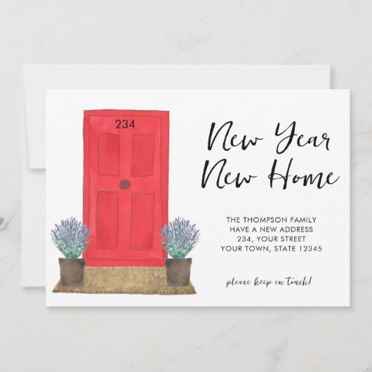 Neujahrsneugründung der Zuhause Ankündigung (Vorderseite)