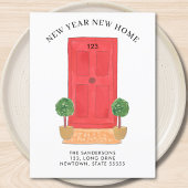 Neujahrsneugründung der Zuhause Ankündigungspostkarte