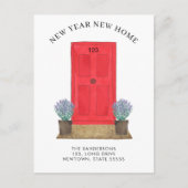 Neujahrsneugründung der Zuhause Ankündigungspostkarte (Vorderseite)