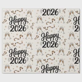 Neujahrspapier 2026 Geschenkpapier