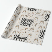 Neujahrspapier 2026 Geschenkpapier (Ungerollt)