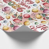 Neujahrspapier 2026 Geschenkpapier (Ecke)