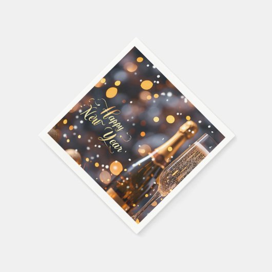 Neujahrspapier Napkin Serviette (Ecke)