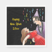 Neujahrsparty Serviette (Vorderseite)