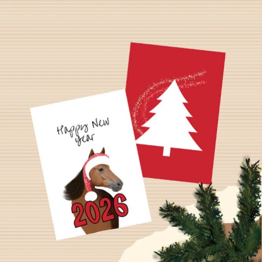 Neujahrspferd Karte