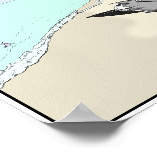 Neujahrsplanung 12x16" | Seagull Art Poster (Ecke)