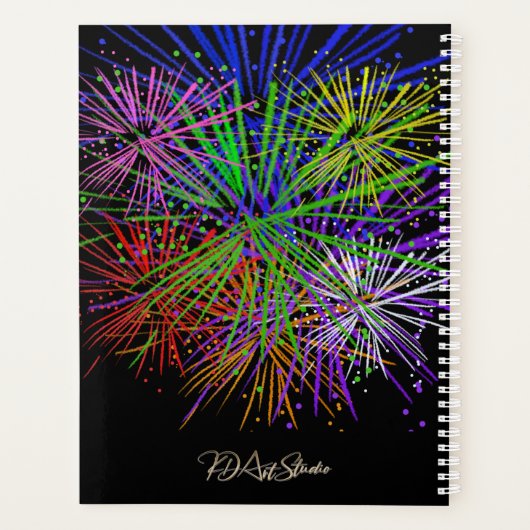 Neujahrsplanung für moderne Feuerwerkskörper Planer (Rückseite)