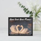 Neujahrsplanwechsel Foto Hochzeit Postkarte (Stehend Vorderseite)