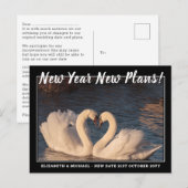 Neujahrsplanwechsel Foto Hochzeit Postkarte (Vorne/Hinten)