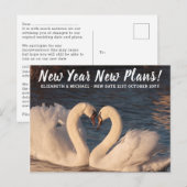 Neujahrsplanwechsel Foto Hochzeit Postkarte (Vorne/Hinten)