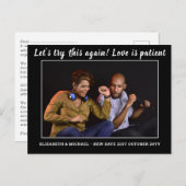 Neujahrsplanwechsel Foto Hochzeit Postkarte (Vorne/Hinten)