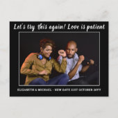 Neujahrsplanwechsel Foto Hochzeit Postkarte (Vorderseite)