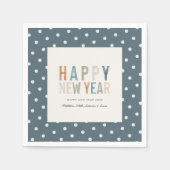 Neujahrspolka Punkt moderne Grafik Serviette (Vorderseite)