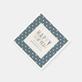 Neujahrspolka Punkt moderne Grafik Serviette (Ecke)