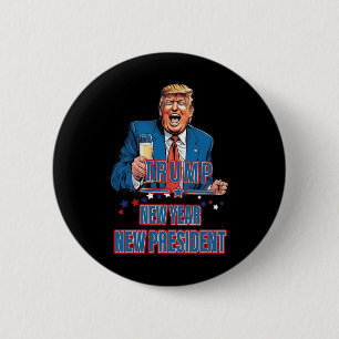 Neujahrspräsident Funny Trump 2025 nimmt Amerika Button