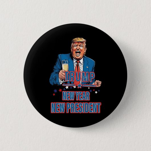 Neujahrspräsident Funny Trump 2025 nimmt Amerika Button (Vorderseite)