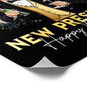 Neujahrspräsident Funny Trump Silvester P Poster (Ecke)