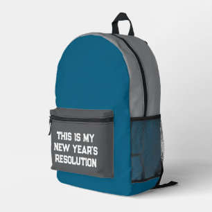 Neujahrsresolution Bedruckter Rucksack