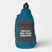 Neujahrsresolution Crossbody Bag (Vorderseite)