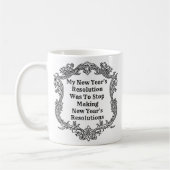 Neujahrsresolution - Eine MisterP-Tasse Kaffeetasse (Links)